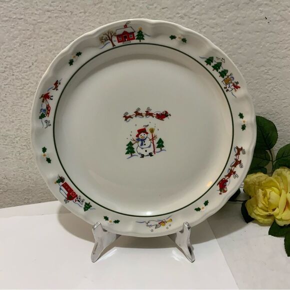 Pfaltzgraff Christmas Platter The Snowman Christmas platter 12” G9 - Picture 5 of 5